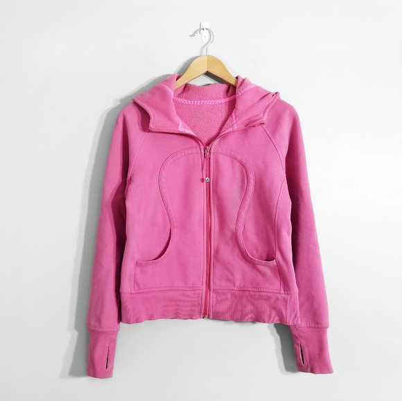 lululemon athletica Tops - LULULEMON Fuchsia Pink Scuba Hoodie